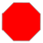 red hexagon shape