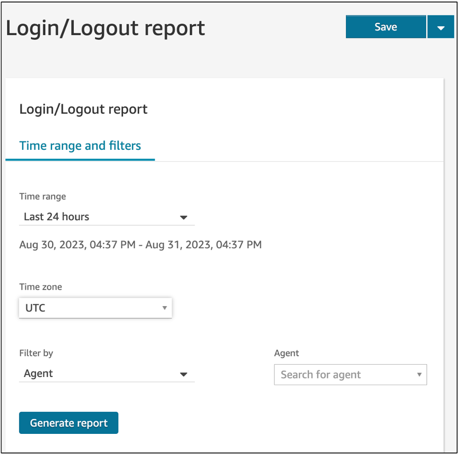 AWS- Login/Logout report