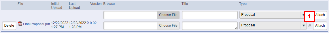 proposal document table screenshot showing unsecured file step 1