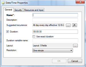 date and time properties