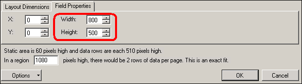 field properties screen