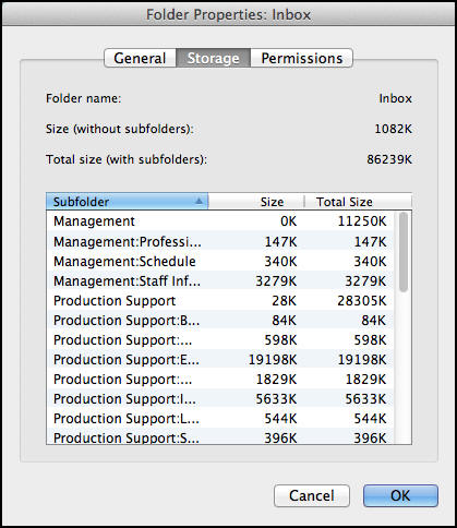 OutlookMacMailboxSize