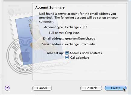 Account Summary window