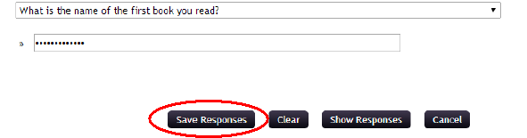 Screenshot showing last question and save responses button is now clickable