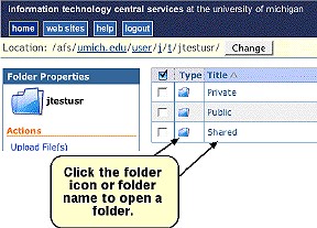 Screenshot of folder icon and name