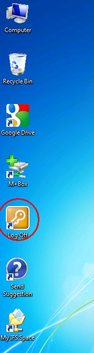 Screenshot of Log Off icon.