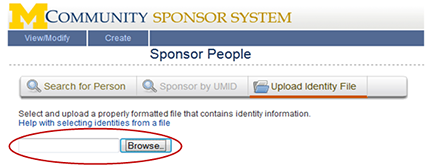 Screenshot of Browse button.