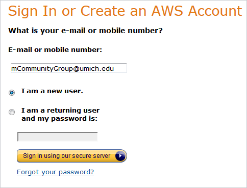 sign in page