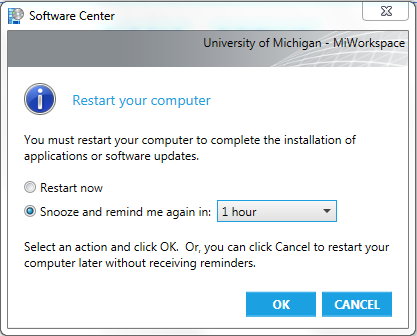 Software Center Restart