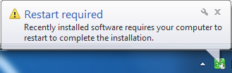 Software Center Restart Notification