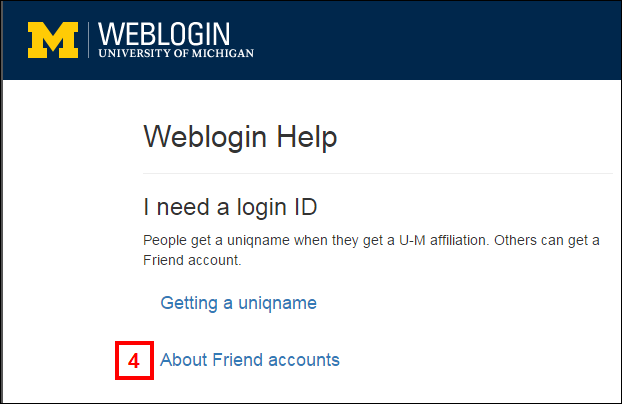 Weblogin Help screenshot