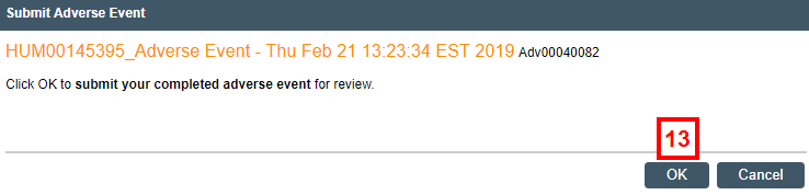 Submit Adverse Event