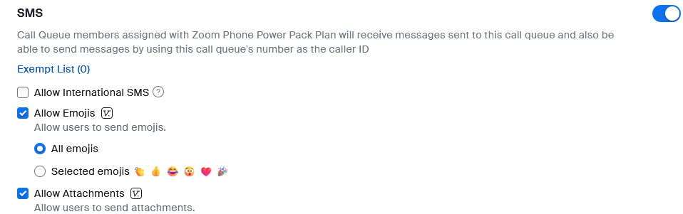  Zoom Phone Call Queue Policy SMS Settings 
