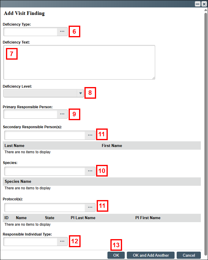 Add Visit Finding