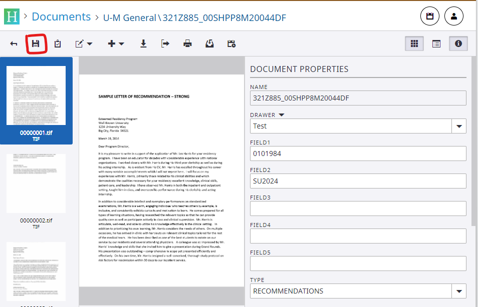 Saving Appending Documents screenshot