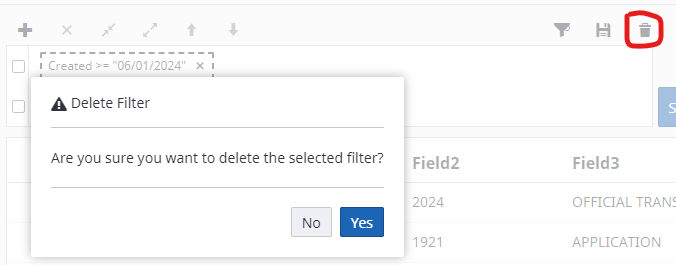 Delete Filter screenshot