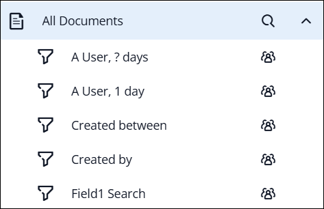 All Documents View filters screenshot