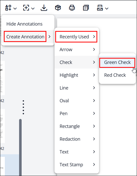 screenshot of the create annotation box