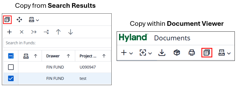 image showing the two methods of copying a document