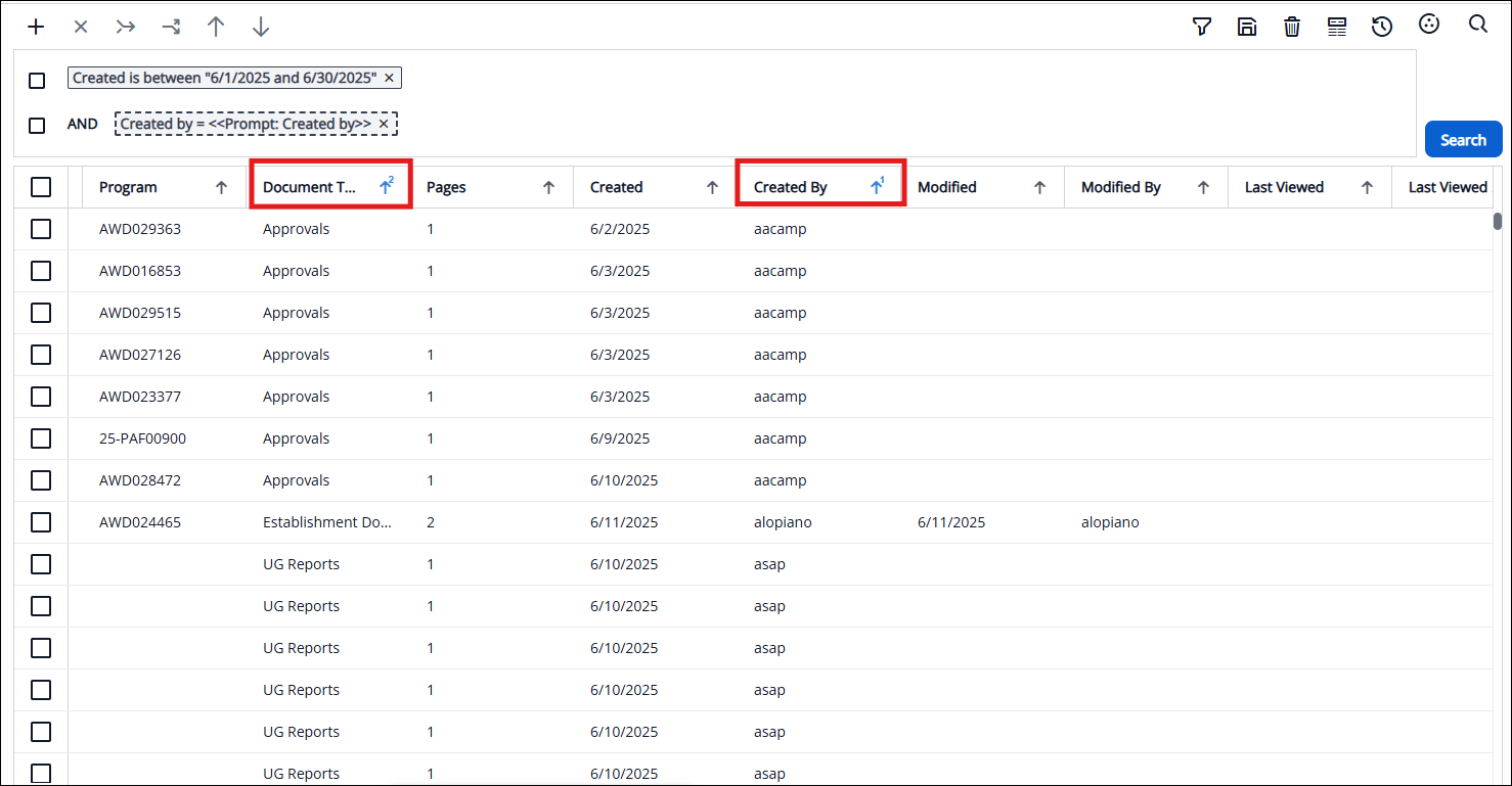 Multi-Level Sorting example