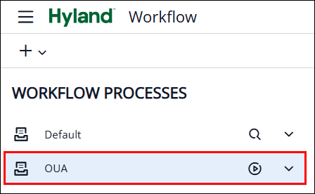 screenshot of the workflow processes column