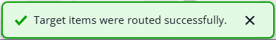 successful route message
