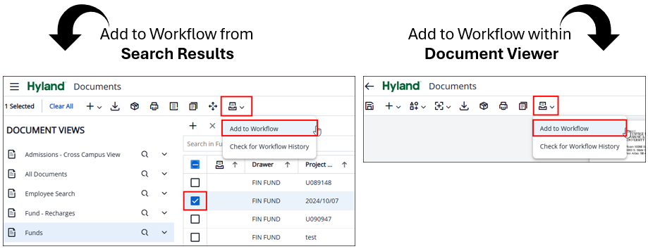 screenshots of the search results and the document viewer.