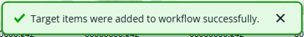 success message screenshot