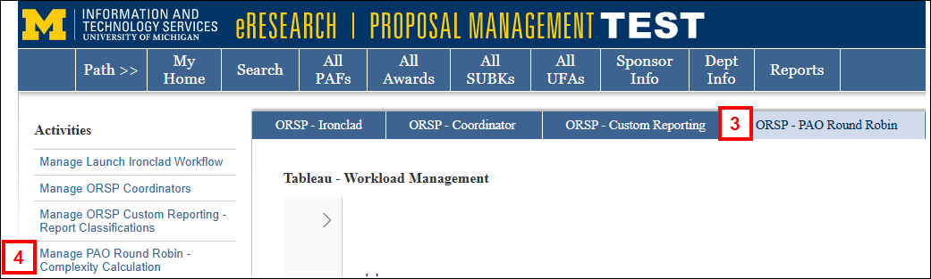 ORSP - PAO Round Robin tab displaying steps 3-4