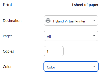 screenshot of virtual print settings