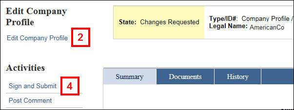 Profile workspace: Changes Requested