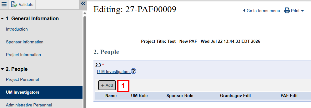 Add People to PAF