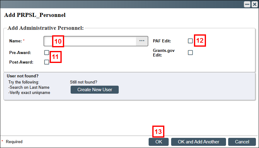 Add Administrative Personnel
