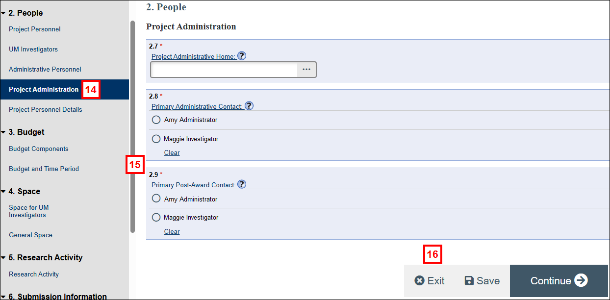 Project Administration Personnel
