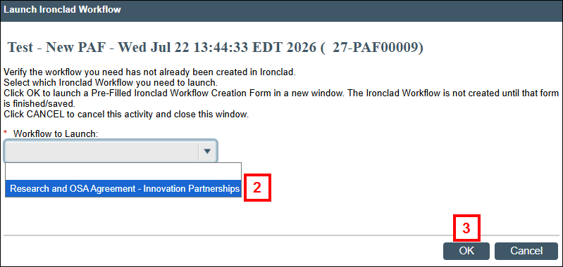 Launch Ironclad Workflow