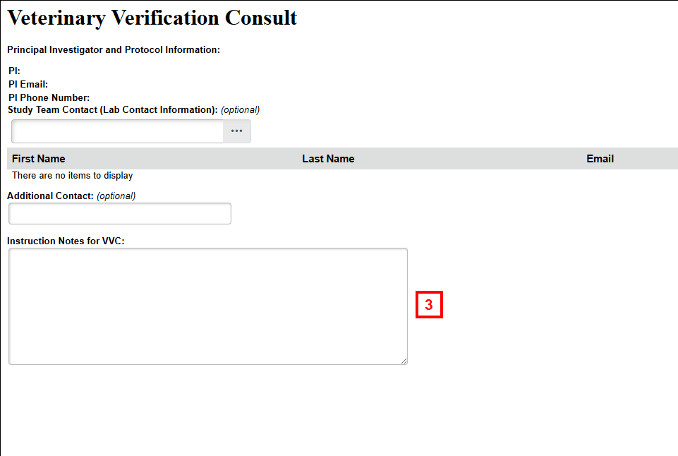 Veterinary Verification Consult form
