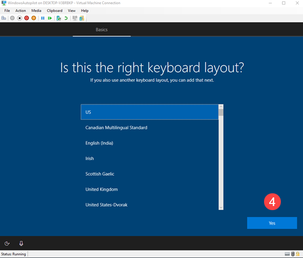 keyboard layout screen