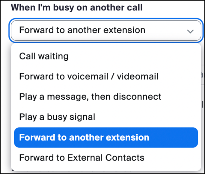 Forward when busy on another call