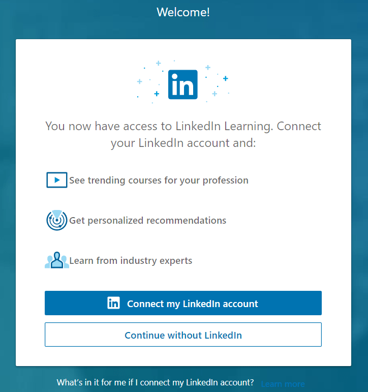 Login with LinkedIn