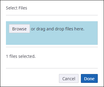 screenshot of the select files pop up box