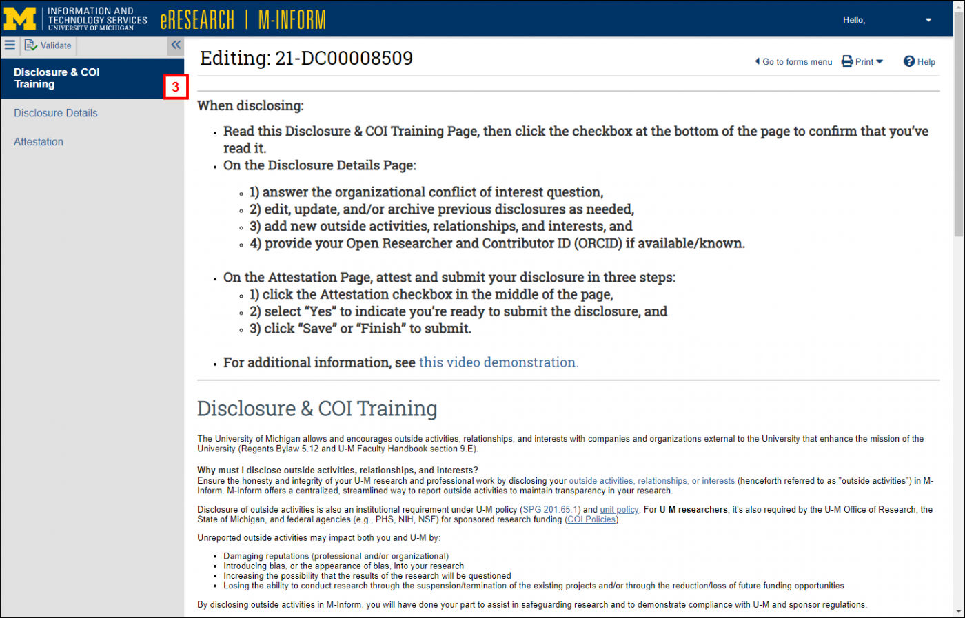 Disclosure & COI Training
