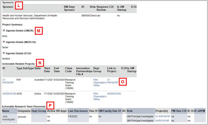 CAR workspace screenshot fields/letters L - P