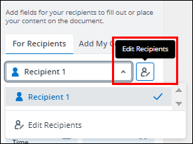 screenshot showing edit recipients button
