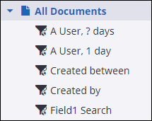 filters display under document view