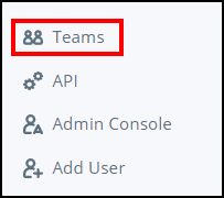 screenshot showing location of teams button