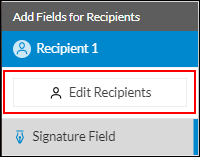 screenshot showing edit recipients button