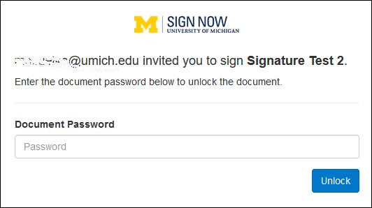 enter document password window