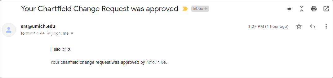 approval email screenshot