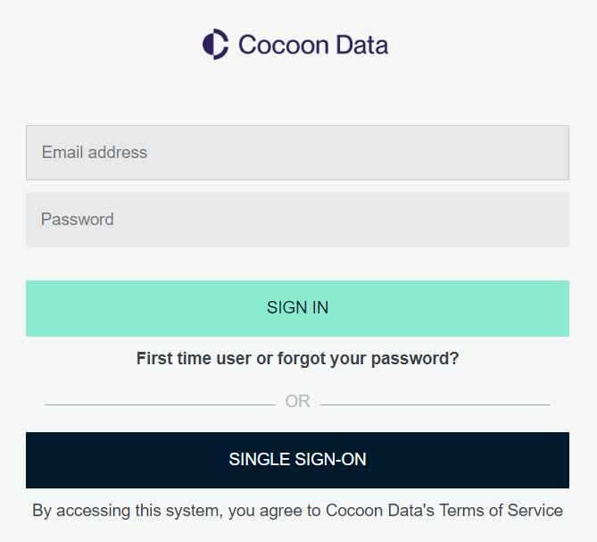 U-M Cocoon Data sign-in page