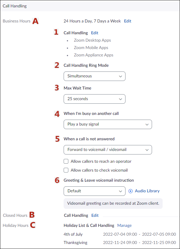 Zoom call settings handling image | ITS Documentation